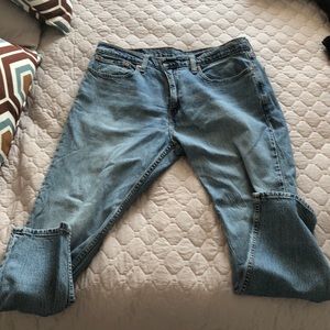 Levi’s mens light wash jeans 502